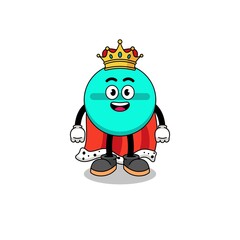 Fototapeta premium Mascot Illustration of medicine tablet king