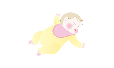 横を向いて眠る赤ちゃん