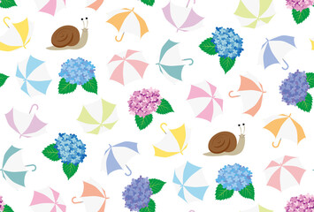 梅雨イメージのパターン素材