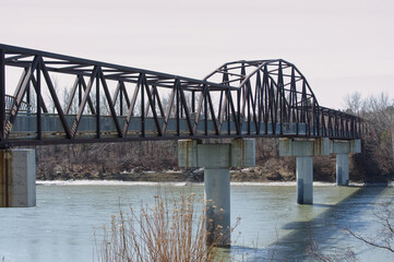 An old Bridge over the North Saskatchewan River