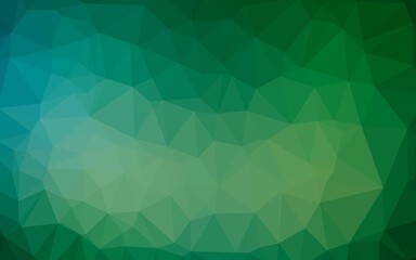 Fototapeta premium Dark Blue, Green vector polygon abstract background.