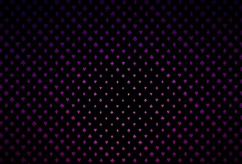 Dark purple vector background with cards signs.