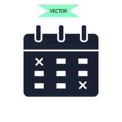 calendar icons  symbol vector elements for infographic web