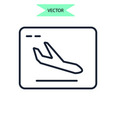 Landing page icons  symbol vector elements for infographic web