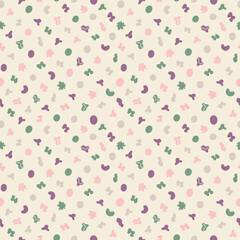 Abstract seamless pattern. Simple organic shape. Colorful surface design