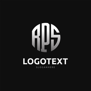 Rps Monogram logo, Rps Circle font, Round monogram Rps letters, three letters logo