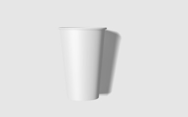 Blank Paper Cup Mockup top view 