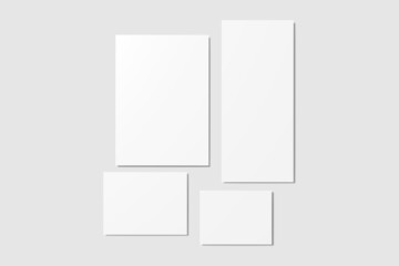 Blank Stationery Mockup top View angle