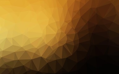 Dark Yellow, Orange vector polygonal template.