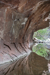 Coconino National Forest's geological formations on the trail 