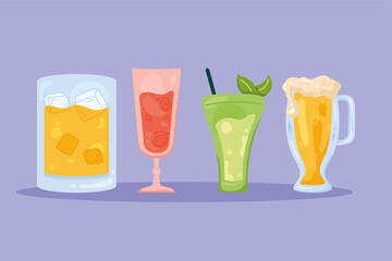 cocktails drinks four icons