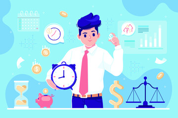 time is money illustration background