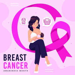 Breast Cancer Awareness Month Illustration