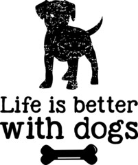 Dog Tshirt and Quotes Design