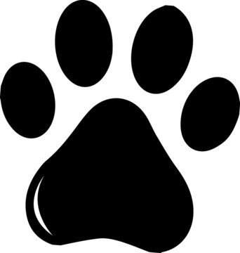 Dog Paw Vector Silhouette