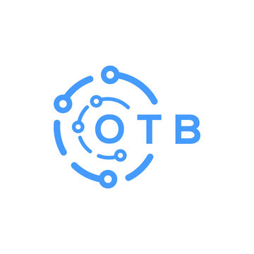 OTB technology letter logo design on white  background. OTB creative initials technology letter logo concept. OTB technology letter design.
