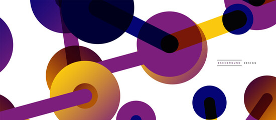 Abstract background. Round dots connected by lines. Trendy techno business template for wallpaper, banner, background or landing