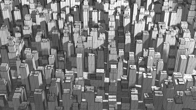 Smart city or NFT virtual property metaverse land minted on blockchain NFTs