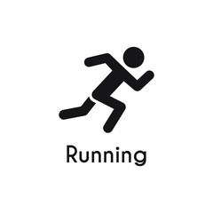 black running person icon design
