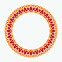 decorative round frames for design with floral ornaments. Circle frame. Templates for printing postcards, invitations, books, for textiles, engraving, wooden furniture, forging.