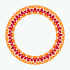 decorative round frames for design with floral ornaments. Circle frame. Templates for printing postcards, invitations, books, for textiles, engraving, wooden furniture, forging.