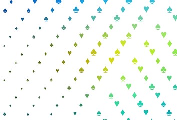 Light Blue, Yellow vector cover with symbols of gamble.