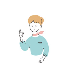 ビジネスウーマン上半身　OK