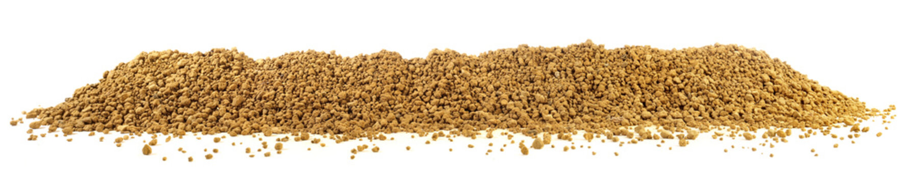 Akadama japanische Tonerde isoliert auf wei&szlig; - Bonsaierde Panorama Freigestellt