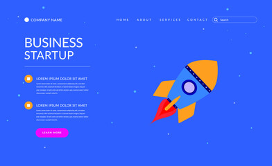 start up corporate landing page website