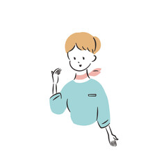 ビジネスウーマン上半身　気づき