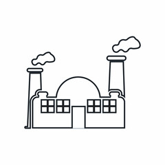 FACTORY BUILDING ICONS VECTOR