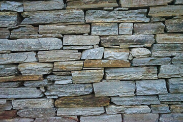 Close up Stone brick wall texture and background