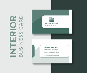 Interior Business Card Design Template, Corporate Real estate Business card