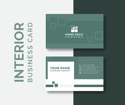 Interior Business Card Design Template, Corporate Real estate Business card