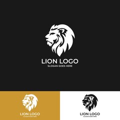 Vector illustration of a lion logo, emblem design.