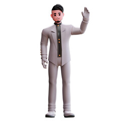 3d wedding groom character illustration