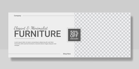Furniture sale special offer banner template