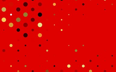 Light Red vector background with bubbles.