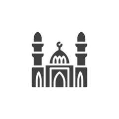 Mosque building vector icon