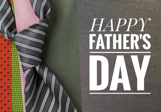 Happy Father's day banner with color nextie,  father's day card idea