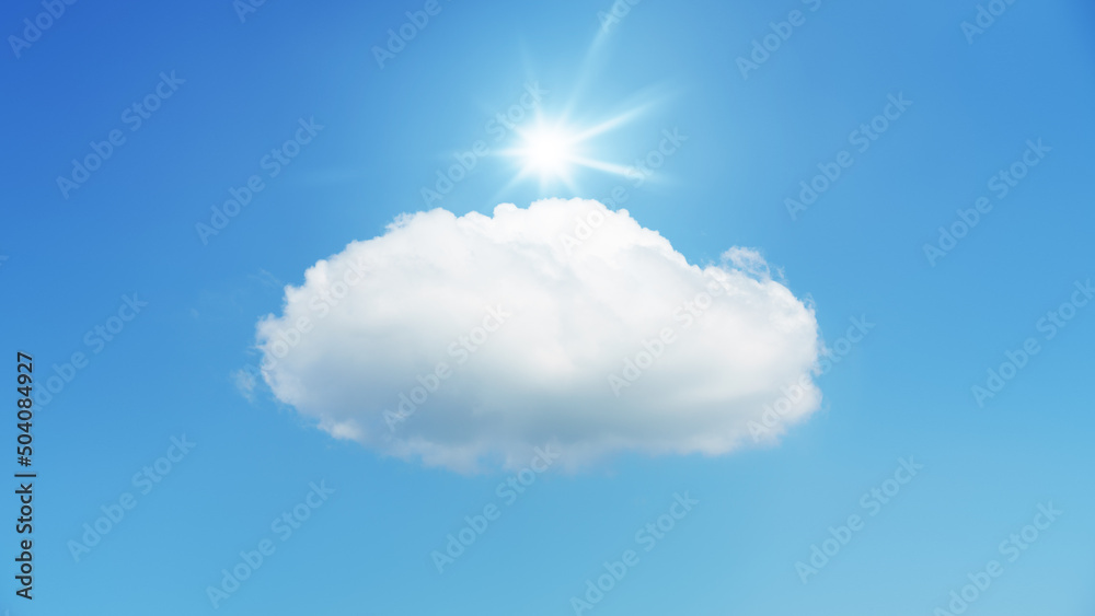 Canvas Prints blue sky with sun and cloud background