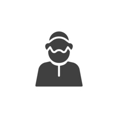 Muslim Mullah vector icon