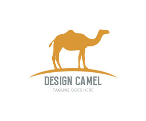 Desert camel silhouette logo design. Camel logo design vector template. © Hunter Leader