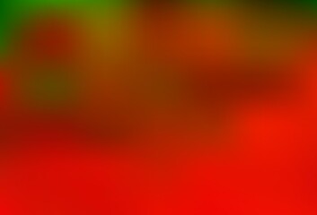 Light Green, Red vector glossy bokeh pattern.