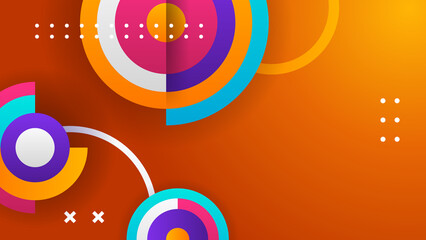 Obraz premium Dark orange red blue white colorful abstract background geometry shine and layer element vector for presentation design. Suit for business, corporate, institution, party, festive, seminar, and talks.