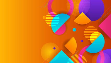 Abstract orange red blue white colorful vector technology background, for design brochure, website, flyer. Geometric orange red blue white colorful wallpaper for poster, certificate, presentation