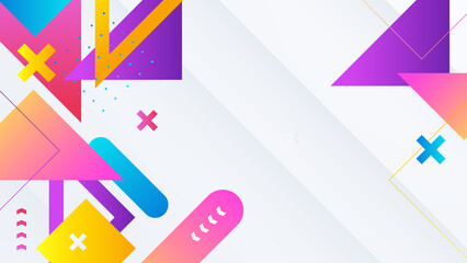 Dark blue red black 3d memphis colorful abstract background geometry and layer element vector for presentation design. Suit for business, corporate, institution, party, festive, seminar, and talks