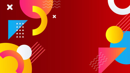 Minimal orange red blue white colorful abstract modern background design. Design for poster, template on web, backdrop, banner, website, flyer, landing page, presentation, certificate, and webinar