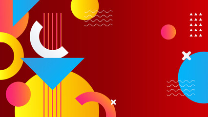 Abstract orange red blue white colorful background. Vector abstract graphic design banner pattern presentation background web template.