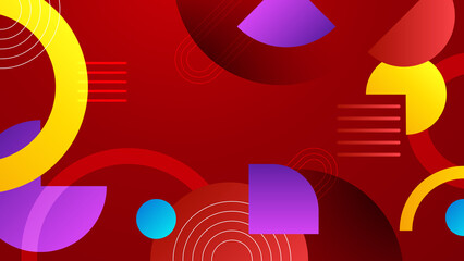 Obraz premium Abstract orange red blue white colorful vector technology background, for design brochure, website, flyer. Geometric orange red blue wallpaper for poster, certificate, presentation, landing page